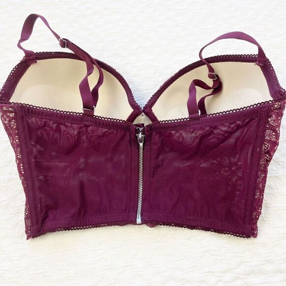 BUY 1 GET 1 FREE Victoria’s Secret Corset bra padded demi lace up balconette 34d - Picture 6 of 8